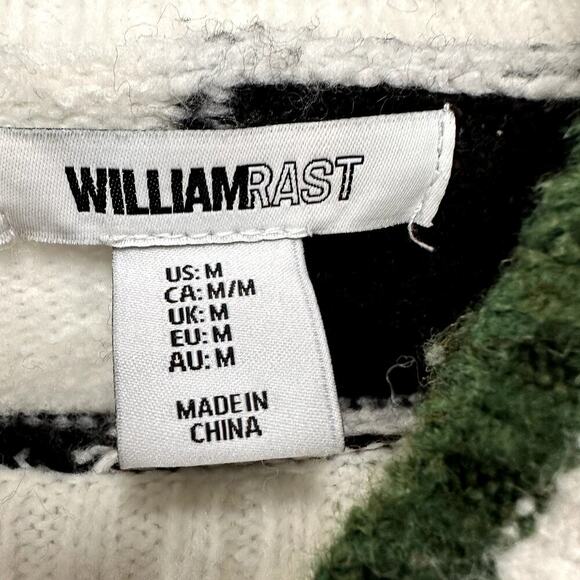 William Rast Women's Medium Boxy Crop Sweater Color Block‎ Sweater Green Accents - Picture 6 of 9